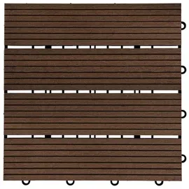 Home Deluxe WPC Bavaro dunkelbraun 30 x 30 x 2,2 cm 3 St.