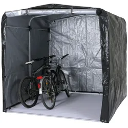 Fahrradgarage MCW-N61, Foliengarage Aufbewahrungsgarage Garagenzelt, Alu UV-Schutz wasserfest, 201x201x201cm ~ anthrazit