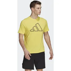 adidas TI 3BAR TEE Herren  Fitness T-Shirt gelb - S