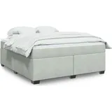 vidaXL Boxspringbett 180 x 200 cm Hellgrau
