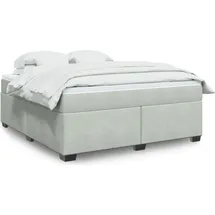 vidaXL Boxspringbett 180 x 200 cm Hellgrau