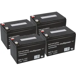 Akku E-Scooter Prima E Batterie 48V 4x 12V 15Ah AGM Blei Accu