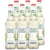 Monin Sirup Pure Green Apple 700ml - Cocktails Milchshakes (6er Pack)
