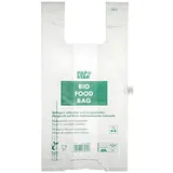 Papstar Hemdchen-Tragetaschen, Bio-Folie 55 cm x 28 cm x 20 cm transparent Knotenbeutel auf Rolle