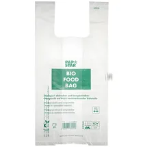 Papstar Hemdchen-Tragetaschen, Bio-Folie 55 cm x 28 cm x 20 cm transparent Knotenbeutel auf Rolle