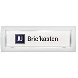 JU Namensschildtaster Klingeltaster Kombitaster mit LED-Beleuchtung 21-111B, weiß 65x22 mm