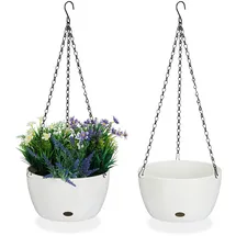 Relaxdays Blumenampel mit Wasserspeicher 60 cm 2er Set