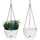 Relaxdays Blumenampel mit Wasserspeicher 60 cm 2er Set