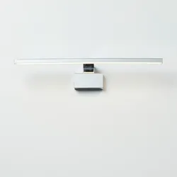 Spiegelleuchte LOEVSCHALL "Lagan NextGen, Badezimmer Lampe, LED Spiegelleuchte", silber (edelstahlfarben), B:50cm H:1,6cm L:50cm, Lampen, Spiegellampen für das Bad, Spiegelleuchte Mit Schalter