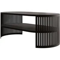 Mirjan24 Couchsitch, Schwarz, Metall, Oval,Oval, 50x40x100 cm, Wohnzimmer, Wohnzimmertische,