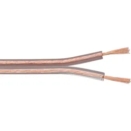 goobay Lautsprecherkabel transparent CCA - Boxenkabel Litzenkabel Subwoofer Kabel / 50m