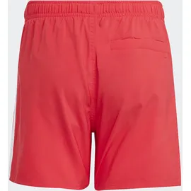 adidas 3 Stripes Badeshorts Rot/Weiß 152