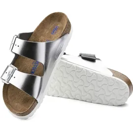 Birkenstock Arizona Weichbettung Naturleder schmal metallic silver 37