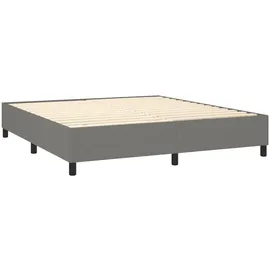 vidaXL Boxspringbett mit Matratze Dunkelgrau 160x200 cm Stoff1372356