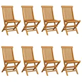 vidaXL Gartenstuhl 60 x 60 x 89 cm braun 8 St.