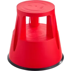 Rollhocker Kunststoff, 2 Stufen rot, Kunststoff|PP