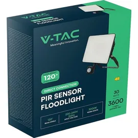 V-Tac LED-Flutlicht 30 W schwarz 3600 lm 6500 K IP65