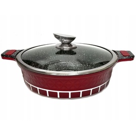ZILNER Original 11-teiliges rotes Topfset Kochtopf Set | induktions Töpfe Set,Kochtöpfe,Töpfe Induktion | Kochgeschirr Set,Topfset - Rot