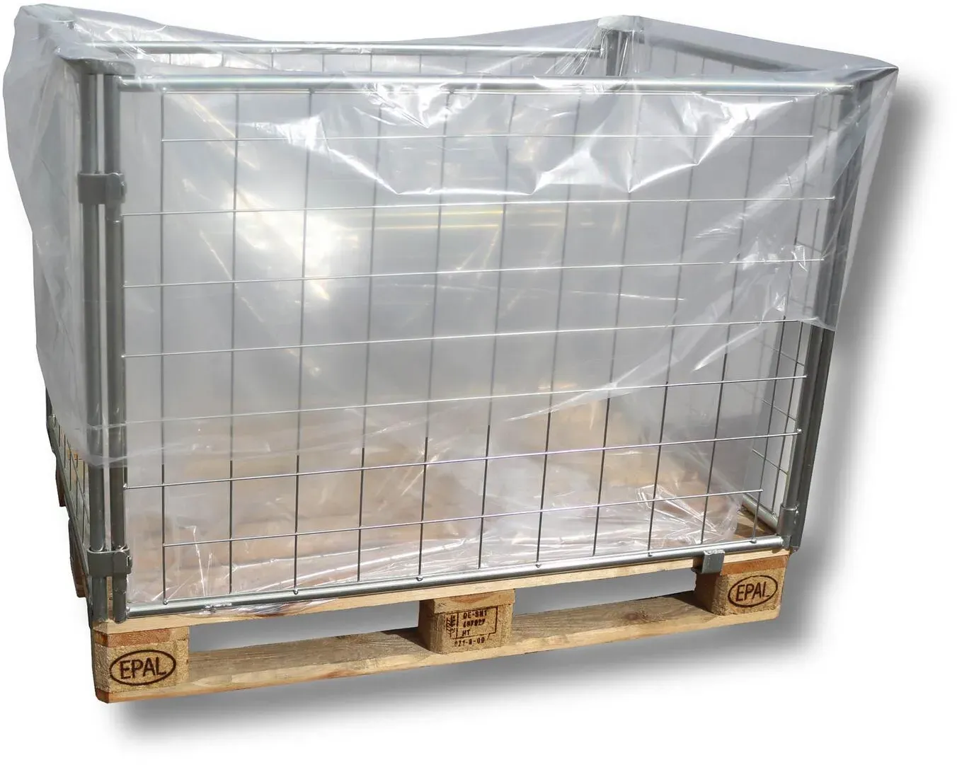 Seitenfaltensack  1250+850x1850 mm, LDPE hoch transparent, 40my