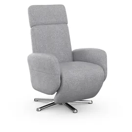 sit&more TV-Sessel Grenoble Kunstleder 71 x 110 x 82 cm Silber elektrisch