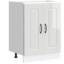 vidaXL Spülenunterschrank Kalmar 60 x 46 x 81,5 cm Hochglanz Weiß