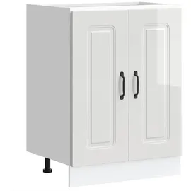 vidaXL Spülenunterschrank Kalmar 60 x 46 x 81,5 cm Hochglanz Weiß