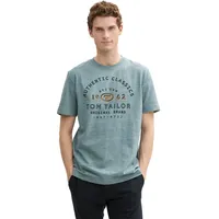 Tom Tailor Herren T-Shirt PRINTED T-SHIRT Regular Fit 1045625-37578-Grau