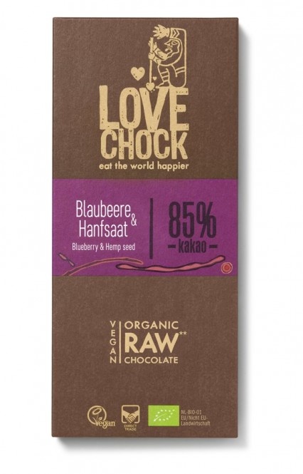 Lovechock Tafel Blaubeere & Hanfsaat bio