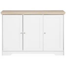 OTTO home Nanna 120 x 80 x 39 cm Weiß / Sonoma Eiche