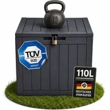 Kissenbox Gartenbox City Cube Terrassenbox Auflagenbox Kissentruhe 110L Ondis24