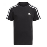 adidas Unisex Kinder T-Shirt (Short Sleeve) Lk 3S Co Tee, Black/White, 128