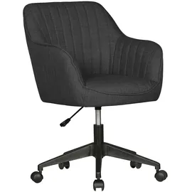KADIMA DESIGN Retro Drehstuhl Maria Polyester grau