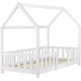 [en.casa] Kinderbett Sisimiut 70 x 140 cm Kiefer weiß