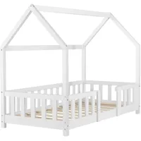 [en.casa] Kinderbett Sisimiut 70 x 140 cm Kiefer weiß