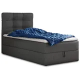 Sofnet Boxspringbett Best Mini mit Bettkasten und Matratzentopper - Topper, - 120x 200 - Graphit (Inari 94))