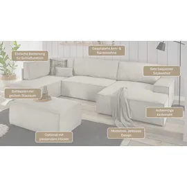 OTTO home Wohnlandschaft Polyester 3-Sitzer Grau