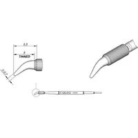 Jbc Entlötspitze Serie C120 Chip-Komponenten, C120012/Ø 0,7 mm, gebogen,
