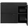 Lomadox Badmöbel Waschtisch-Unterschrank 80 cm schwarz gerillte Front Waschbeckenschrank Badschrank 2 Schubkasten Auszüge 1 Tür, B/H/T ca. 80,4/59,5/40 cm