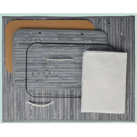 Relaxdays Wäschekorb mit Deckel, Bambus, 80 Liter, faltbarer Wäschesammler, HxBxT: 60 x 40 x 30 cm, Wäschetruhe, grau