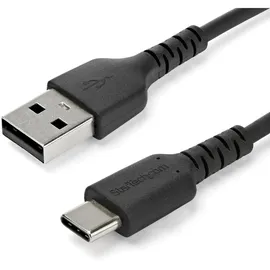 Startech StarTech.com 2m USB-A auf USB-C Ladekabel - USB 2.0 to USB C Cable - Black - Aramid Fiber - Thunderbolt