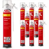8x Alfa Adapterschaum 0,75 l – Montageschaum zum Abdichten & Isolieren (6l)