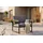 konsimo® Lounge-Sessel TRIBO Polyester 70 x 65 x 60 cm Schwarz/Grau mit Kissen