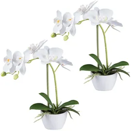 Creativ green Kunstorchidee Orchidee Phalaenopsis, Creativ green, Höhe 33 cm, im Design-Topf weiß