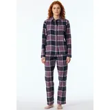 SCHIESSER Pyjama kariert Blau 44