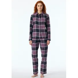 SCHIESSER Pyjama kariert Blau 44