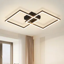 ZMH Deckenlampe 24W eckig schwarz