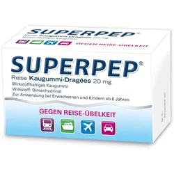 SUPERPEP Reise Kaugummi-Dragees 20 mg 20 St Kaugummi