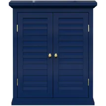 Teamson Home Wandschrank 2 Türen Navy Glancy Lamellenoptik