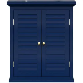 Teamson Home Wandschrank 2 Türen Navy Glancy Lamellenoptik