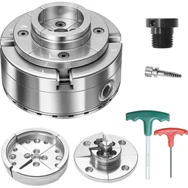 Vevor Drechselfutter 4 Zoll, 4-Backen-Futter-Set Selbstzentrierend, 1 Zoll x 8 TPI-Gewinde